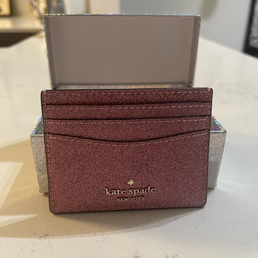 Kate Spade Cardholder Pink Glitter
